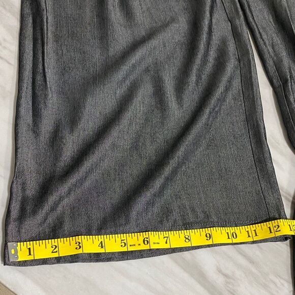 NWT LuLaRoe Dianne Pants Gray Wide Leg Tie Waist Size M - Picture 12 of 12